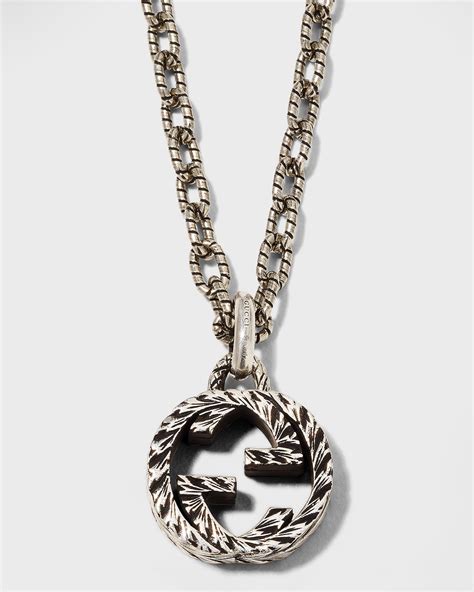 vinytage gucci neck chain|Gucci interlocking necklace.